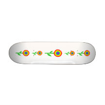 Bunte Blume in den Regenbogenfarben Skateboard Brett