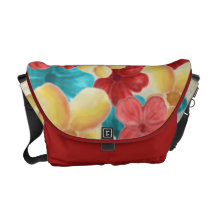 Bunte Blumen-Blüten Kuriertasche