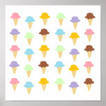 Bunte Eistüten Posterdruck