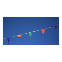 bunte Faehnchen Bilderkarten