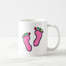 Bunte Füße Cartoon- Teetasse