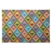 Bunte geometrische Muster-Tischsets
