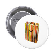Bunte gestreifte Tüte Button