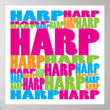 Bunte Harfe Plakatdruck