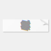 Bunte Hexagon-optische Täuschung Auto Sticker