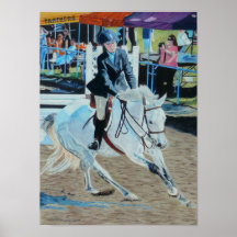 Bunte Horseshow Kunst Posterdrucke