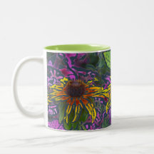 Bunte "impressionistische" Blumen (Digital Manip.) Tassen