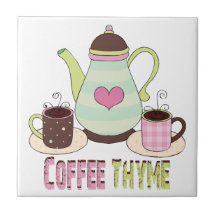 Bunte Kaffee-Fliese