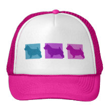 Bunte Norwich-Terrier-Silhouetten Retro Cap