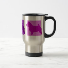 Bunte Norwich-Terrier-Silhouetten Tasse