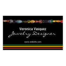 Bunte Perlen-Schmuck-Visitenkarte