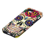 Bunte Retro Schädel-Blumen u. Rosen Etui Fürs iPhone 5