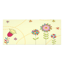 bunte Sommer-Blumen Einladung