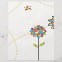 bunte Sommer-Blumen Flyerdesign