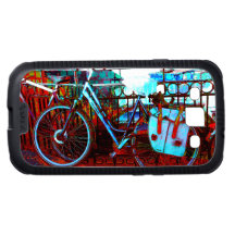 bunte städtische Fahrradcollage Galaxy SIII Etui