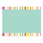 Bunte Streifen, Aqua Postkarte