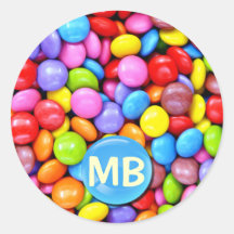 Bunte Süßigkeiten Aufkleber