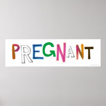 Bunte Wortkunst des schwangeren Spaßes, die Mutter Poster