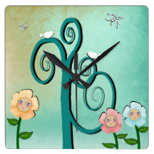 Bunte wunderliche Wanduhr Uhren