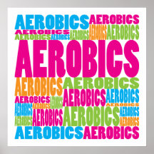 Bunter Aerobics Posterdruck