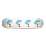 Bunter Clown-Cartoon. Blaues Haar Individuelle Skateboarddecks