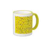 Bunter Confetti auf Gelb Kaffeehaferl