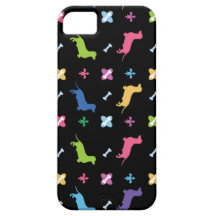 Bunter Dackel-Druck iPhone 5 Etui