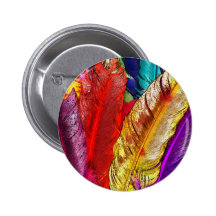 BUNTER FEDERN Knopf Anstecknadelbutton