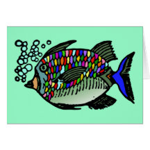 bunter Fisch colorful fish Karte