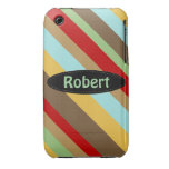 Bunter gestreiftes Muster iPhone 3 Kasten Case-Mate iPhone 3 Hüllen