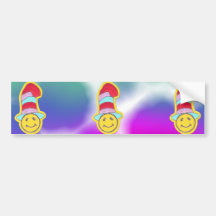Bunter glücklicher Hippie-Smiley Autosticker