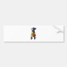 bunter Hund colorful dog Autosticker