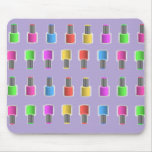 Bunter Lavendel-Nagellack füllt Mousepad ab