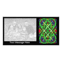 Bunter Schlangeceltic-Knoten Photo Karten Vorlage
