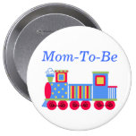 Bunter Zug-Babyparty-Mamapin-Knopf Buttons