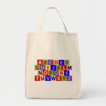 Buntes Alphabet Einkaufstasche