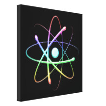 Buntes Atom-Symbol - Leinwand Leinwand Druck