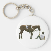 Buntes einfaches stillstehendes Pferd Keychain Schlüsselband