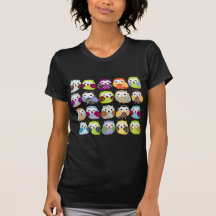 Buntes Eulen-Muster Tshirts