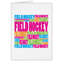 Buntes Feld-Hockey Grußkarten