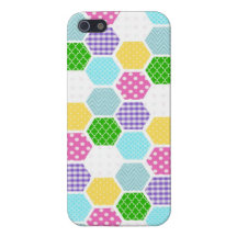 Buntes girly Bienenwabenmuster iPhone 5 Schutzhüllen