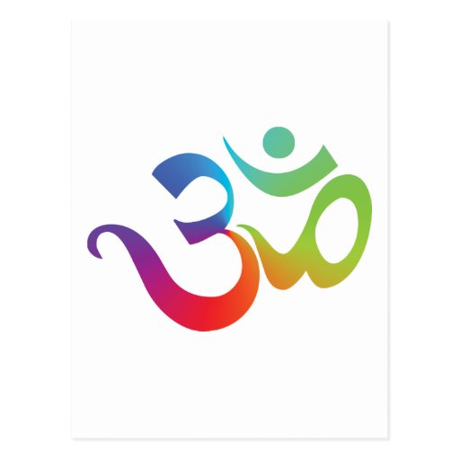 Buntes OM-Geschenk Postkarte
