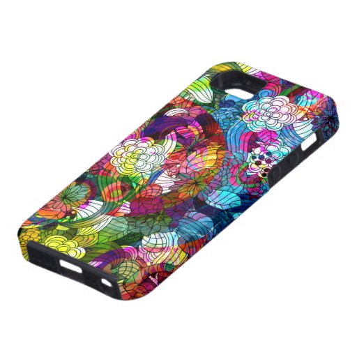 Buntes romantisches Vintages Blumenmuster iPhone 5 Case