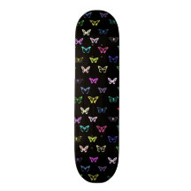 Buntes Schmetterlingsmuster auf Schwarzem Individuelle Decks