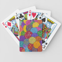 Buntglas-Blasen-Spielkarten
