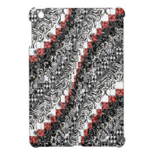 Burgello Steppdecken-Muster fertigen rotes Schwarz