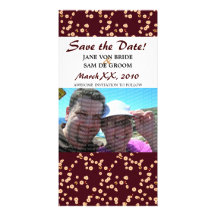 Burgunder- und Creme-Kirschblüten Save the Date Bilderkarten