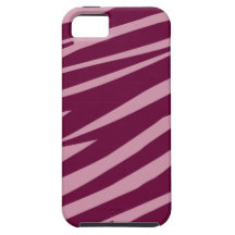 Burgunderzebra-Streifen iPhone 5 Etui