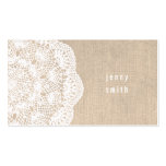 Burlap & Lace Doily Fashion Business Cards visitenkarten