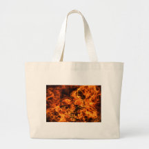 Burning skull einkaufstaschen